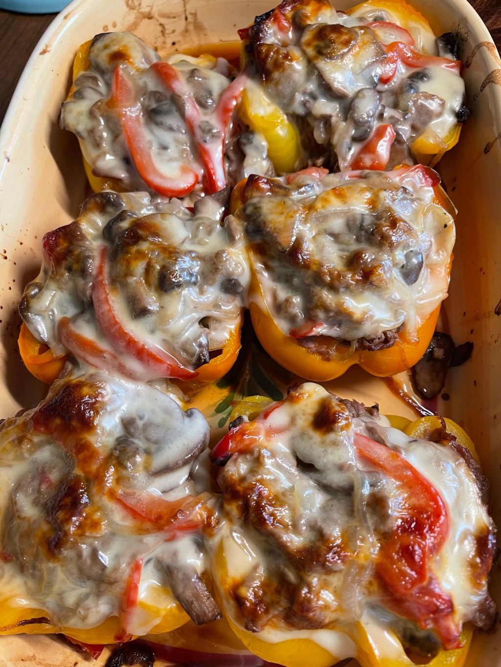 CHEESESTEAK stuffed peppers